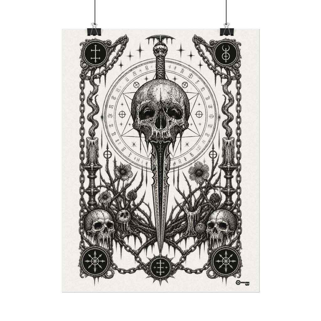 Copy of Oath Breaker Skull Dagger Poster — Dark Gothic Wall Art