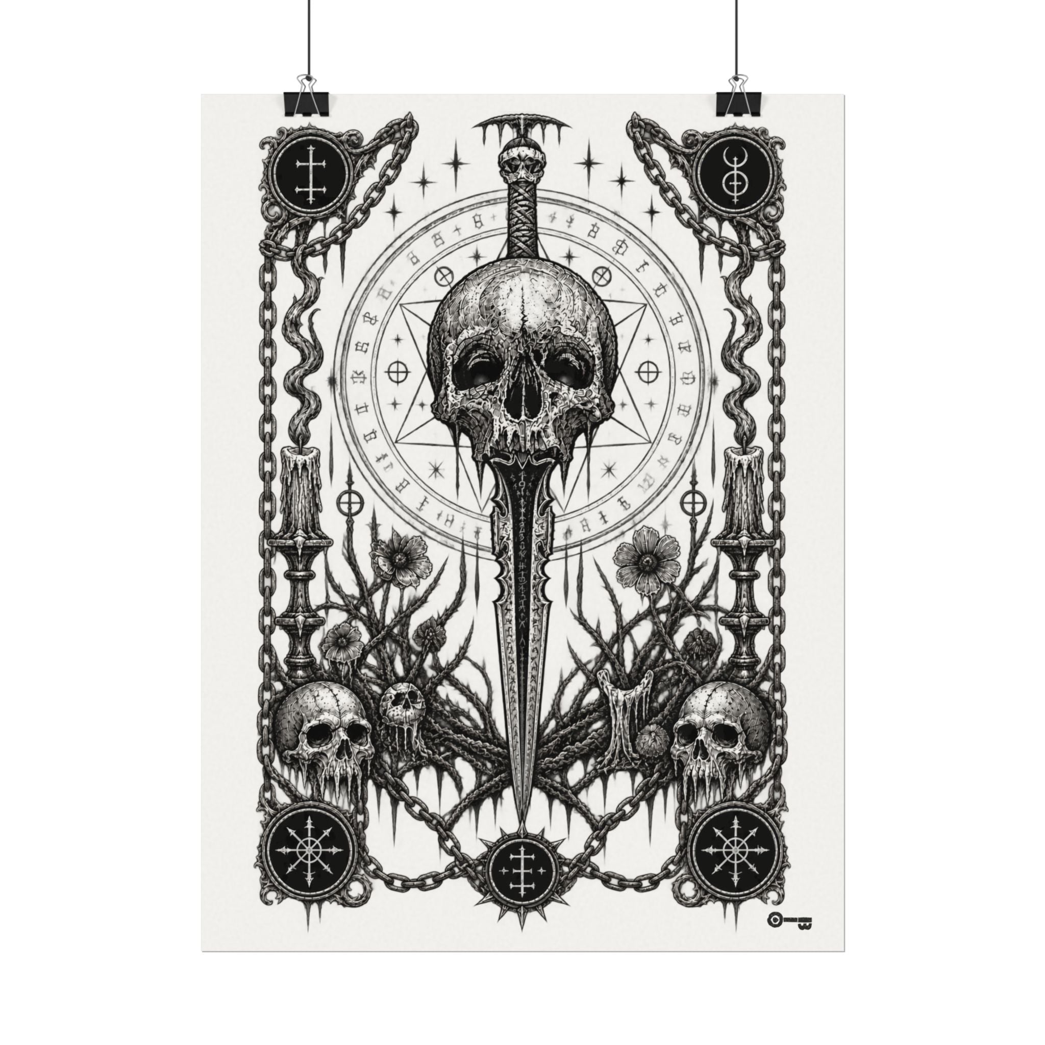 Copy of Oath Breaker Skull Dagger Poster — Dark Gothic Wall Art