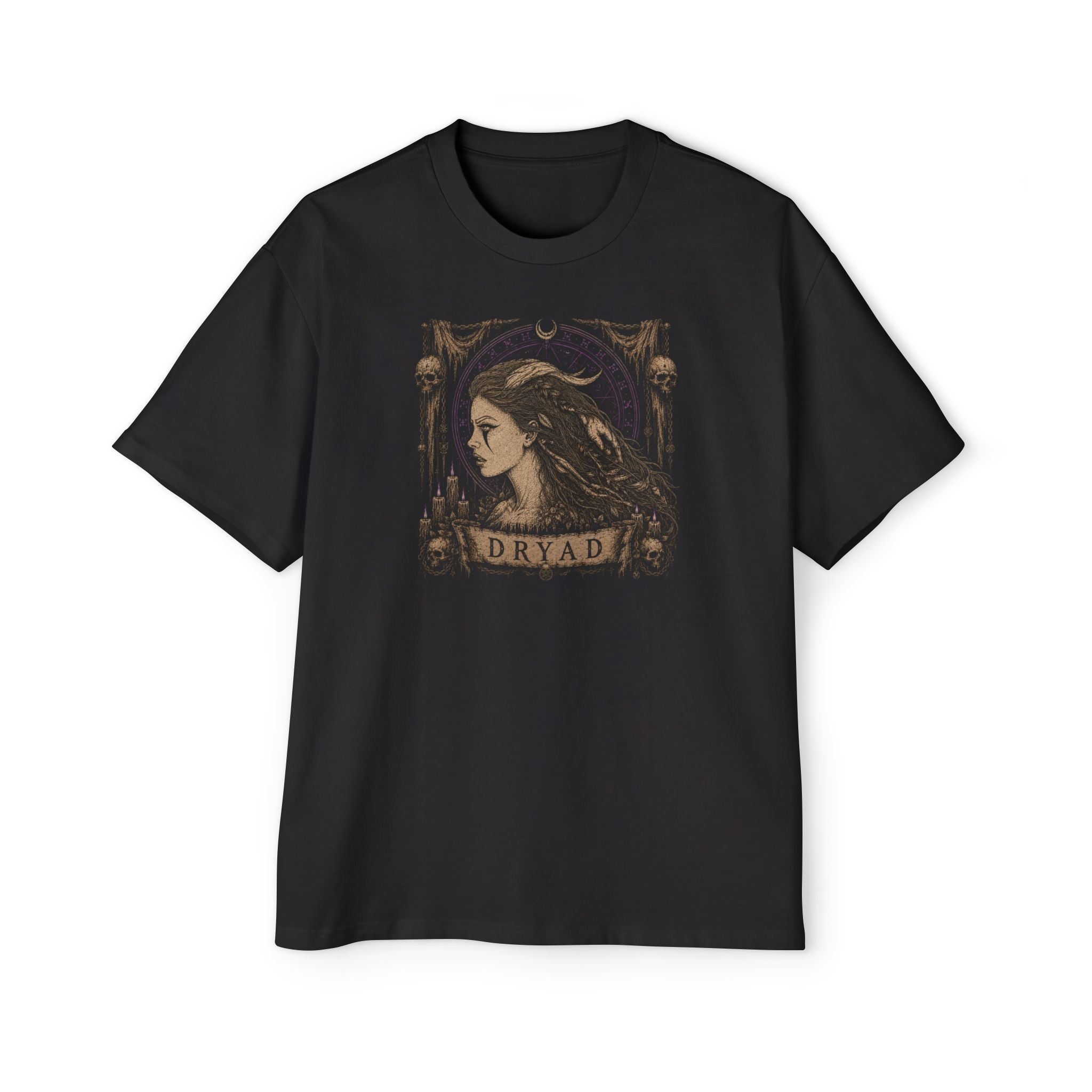 Dryad Illustration Tee — Mythic Forest Graphic T-Shirt